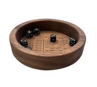Dice Game avec plateau - Jeu de lancer classique avec bord surélevé | Accessoires de jeu de société pour soirée familiale, plaisir de fête, défi de table, prévention de la perte de dés, joueur