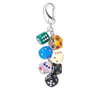 Dice Keychain, Purse Charm Accessory, Stylish Fashion Decoration, Lightweight Travel Design, Bag Jewelry Pendant for Wallets, Backpacks, Mobile Phones, Birthday, 3.15 inches