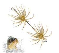Dice Leurres De Pêche,2 Pièces Flottant Oursin Réaliste Souple Coulée Lente | Appâts Flous pour Pêche du Black-Bass | Eau Salée Douce Lacs Rivières Fleuves Réservoirs Berges