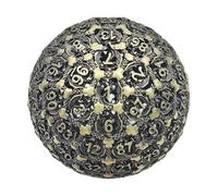 Dice polyhédrale en métal - Dice simple 100 côtes, outil de divertissement haute précision | Dice RPG en métal solide pour jouer à des jeux sérieux et collectionneurs