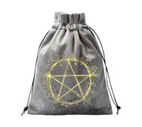 Dice Pouch - Soft Vintage Rune Pouch Crafted With Care, pentagram, Se | Vintage Drawstring Storage Bag For Jewelry Game Coin Card Items Party Favor Classroom Rewards Tarot Enthusiasts Women