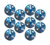 Dice Set of 10, Acrylic Game Dice, 0.47x0.47 inches Sturdy Lightweight Rounded Corner for Family Entertainment, Tabletop Games, Bar Competitions and Casual Gatherings