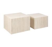 Dice table basse lot de 2 pièces beige.