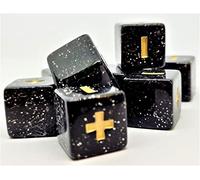 Dice4friends Set de dés : Fate/Fudge Black Powder (8), DIC37344