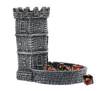 diceevil Castle Tour de dés avec plateau, tour à dés DND et plateau pour Donjons et Dragons pour jeux de société, D&D et RPG, MTG