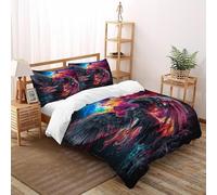 DICENOR Angel Wings - Parure De Lit Angel Set Housse De Couette 3 Pièces Garcons Et Filles -2 avec Taie d'oreiller(50 * 75) Super King（260x220cm）