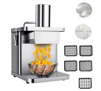 Dicer à légumes en acier inoxydable robuste - Machine électrique de découpe de fruits pour carottes, pommes de terre, oignons et plus encore