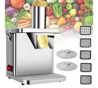 Dicer électrique 250 W Cubes de coupe automatique avec 5 lames pour pommes de terre, carottes, oignons, jambon saucisse