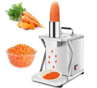 Dicer électrique pour légumes, coupe-aliments automatique pour oignons, pommes de terre, carottes, concombres - 100 W en acier inoxydable avec grilles interchangeables