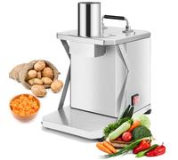 Dicer électrique pour légumes et fruits, 200 W en acier inoxydable, hachoir automatique pour oignons, carottes, concombres, jambon, pommes de terre