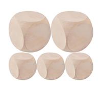 Dices Cube - Wooden Plain Dice | Blank Dice Wood | 6 Sided Standard Game Dice Blocks Unfinished Square Blocks for Art & Crafts Puzzles Small Wood Cubes with Rounded Corners for Craft Projects Making