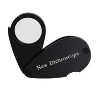Dichroscope pour analyse du pléochroisme des pierres précieuses, corps en aluminium de haute qualité, lentille de 2 cm de diamètre, idéal pour les gemmologues, les bijoutiers et les amateurs,
