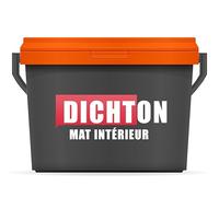 DICHTON Peinture murale intérieure mate 2,5l Blanc - Peinture écologique pour murs et plafonds, résistante au lavage, sans gouttes ni éclaboussures, fort pouvoir couvrant, sans solvants D.70W