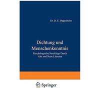 Dichtung Und Menschenkenntnis