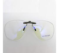 DICILIN Clip on Anti Lumiere Bleu Lunettes Fatigue SURLUNETTES Ordinateur Gamer Gaming ECRAN PC Filtre (Largeur: 125MM Hauteur:46MM)