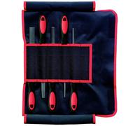 Dick 1308202-2K Assortiment de limes d'atelier, 2 limes, 5 pièces, différentes formes Longueur 200 mm 1 set