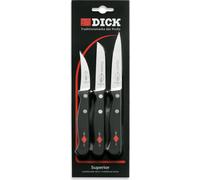 Dick 847-00042 Set de couteaux, 3 pcs. SUPER. Superior, argent/noir (1 set)