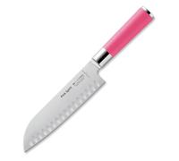 DICK F Pink Spirit Santoku Messer (Klingenlänge 18 cm, Küchenmesser mit Kullenschliff, aus hochlegiertem Edelstahl, Klinge lasergeprüft, X55CrMo14 Stahl, Griff Kunststoff) 8 1742 182K-79