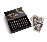 Dick Johnson Collection de parfums Venomous Vials - Lot de 9 parfums exclusifs de l'eau de parfum à Intense - Coffret cadeau avec cartes de tarot artistiques - 90 ml