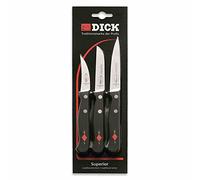 DICK Lot de 3 couteaux épais en acier noir 27,5 x 8,5 x 1 cm
