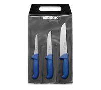 Dick set de couteaux Ergogrip 3 pièces, Argent,bleu