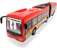 Dickie 20 374 8001 AMU Toys City Express Bus articulé, Bus Jouet, Voitures à Ouvrir, 2 modèles différents, Rouge ou Blanc, 46 cm (Assorti)
