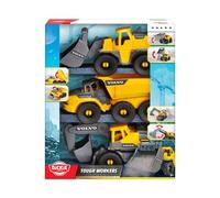 Dickie Toys Set de véhicules engins de chantier Volvo 26 cm 3 pièces Jaune pour enfants
