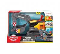Dickie Toys Volvo Bagger Power Excavator (30 cm) - Pelle Jouet pour Enfants à partir de 3 Ans avec Roue Libre, Commande à Levier, lumière et Son, Convient comme Jouet de Sable, Piles incluses