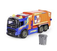 Dickie 203749037 - Camion de Recyclage Urbain Volvo FMX géant 56 cm, lumière, Son, élévation Manuelle de la Poubelle, pièces Mobiles, Rangement, remorque avec Couvercle, hayon Rabattable. +3 Ans