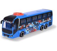 Dickie - Bus Man Lion's Coach - Véhicule Roue Libre 27cm - Jouet pour Enfant - Portes Ouvrantes - 203744017