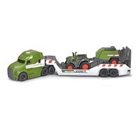 Dickie Toys - Véhicules de Ferme Fendt Micro Farm Truck (32 cm) - Lot de 3 Voitures Jouets (Camion avec remorque, Tracteur et Presse à balles), Jouets pour Enfants à partir de 3 Ans