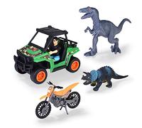 Coffret Chasseur de Dinosaures - Dickie - 1 Figurine Articulée et 2 Dinosaures Inclus