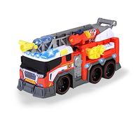 Dickie Toys Camion de pompiers Fire Fighter 203307000 – Rouge, avec licence Sam le Pompier, 3 ans+