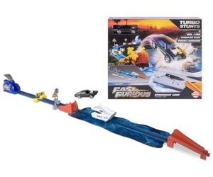 Dickie - Hors-Bord Fast&Furious - Piste de 148 cm - Propulseur et Saut - Adapté aux Véhicules à l'Echelle 1/64ème - A Partir de 3 Ans