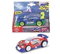 Dickie Véhicule de course métal Midnight Racer 12 cm – rétro friction, sons et lumières 203762005