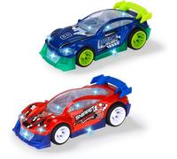 Dickie-Midnight Racer-Véhicule De Course En Métal-12Cm-Rétro Friction-Sons Et Lumières-Piles Incluses-203762005