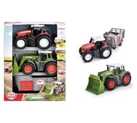 Dickie Toys - Set de 3 véhicules Fendt Farm Set - 2 tracteurs & 1 remorque - Dès 3 ans