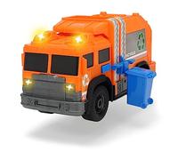 Dickie Toys 203306001 Camion de Recyclage, Voiture à ordures, Camion à ordures, Camion à ordures, Voiture Jouet, Poubelle Monte et descend, lumière et Son, avec Piles, 30 cm, à partir de 3 Ans