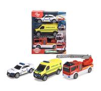 Dickie Toys 203712015018-3-Pack Danish Rescue Vehicles - SOS Team Danish Disaste