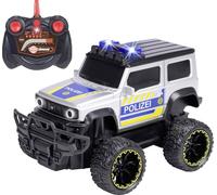 Dickie Toys Voiture RC Suzuki Jimny Police (20 cm) - Voiture de Police télécommandée à partir de 3 Ans avec lumière et Son, Voiture de contrôle à Distance pour Enfants, 8 km/h, télécommande 2,4 GHz