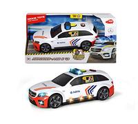 Dickie Toys 203716018014 - Mercedes-AMG E43 SOS Police BE Version 30 cm, 1 à 16, à partir de 3 Ans, lumière et Son - Chien aboiffé avec Piles