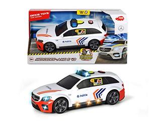 Dickie Toys 203716018014 - Mercedes-AMG E43 SOS Police BE Version 30 cm, 1 à 16, à partir de 3 Ans, lumière et Son - Chien aboiffé avec Piles