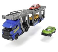 Dickie Toys 203745008 Car Carrier Transport pour 3 Voitures + 3 Jouets 2 modèles différents Longueur 28 cm pour Enfants à partir de 3 Ans Multicolore