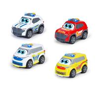 Dickie Toys ABC Emergency Team 12 cm, Véhicule d'intervention pour enfants à partir de 3 ans, roue libre, lumière et son, fonction Try Me, voiture sous licence officielle, multicolore, sélection