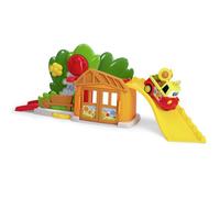 Dickie Toys ABC Flower Fun House Garage de voiture (62 x 23 cm) - Maison de voiture colorée à partir de 1 an avec voiture jouet, rampe et fonctions, jouet pour bébés et tout-petits à partir de 12 mois