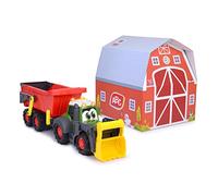 Dickie Toys ABC Tracteur - Véhicule pour bébés et Tout-Petits à partir de 1 an, avec pièces Mobiles, lumière et Son, remorque Amovible, Pelle Mobile, Jouet pour la de la motricité