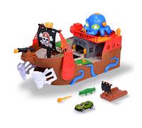 Dickie Toys - Bateau Pirate - Bateau Jouet Complet (41,5 cm) pour Les Enfants à partir de 3 Ans avec Circuit de Course, Effets spéciaux, lumière et Son, Convient comme Jouet de Bain et Jouet de Bain