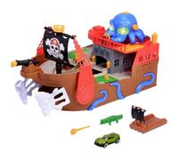 Dickie Toys Bateau Pirate pour Enfants à partir de 3 Ans avec Effets spéciaux, lumière et Son, Jouet de Bain 41,5 cm