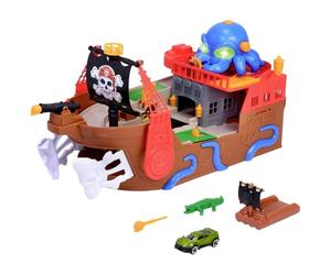 Dickie Toys Bateau Pirate pour Enfants à partir de 3 Ans avec Effets spéciaux, lumière et Son, Jouet de Bain 41,5 cm