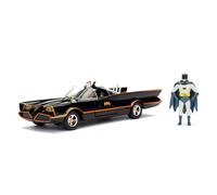 Dickie Toys Batman 1966 Classic Batmobile 1:24, voiture-jouet Die-cast avec portes qui s'ouvrent, y compris la figurine de Batman, 253215001